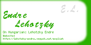 endre lehotzky business card